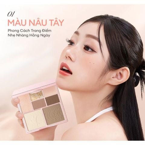  Bảng Phấn Trang Điểm Cho Mặt Và Mắt Colorkey Embrace Nature Seven-Shade Makeup Palette 