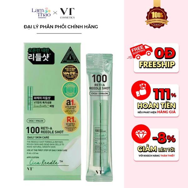 Tinh Chất Vi Kim Cải Thiện Nếp Nhăn VT Reti-A Reedle Shot 100