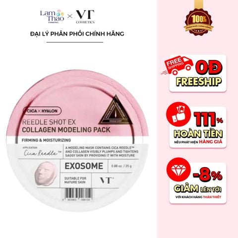  [DEAL WEB: DUY NHẤT 12/8 GIÁ SỐC] Mặt Nạ Dẻo VT Cosmetics Reedle Shot Ex Collagen Modeling Pack 