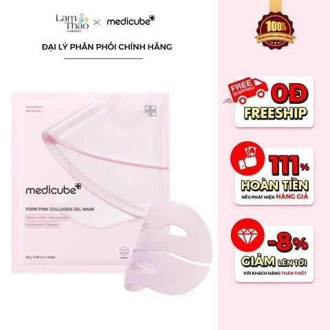  [DEAL SỐC 24.10 - 26.10] Mặt Nạ Thạch Cá Hồi Medicube PDRN Pink Collagen Gel Mask 