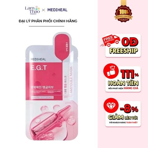  [DEAL SỐC 14.09 - 16.09 KHI MUA COMBO 02 MASK] Mặt Nạ Chống Lão Hóa & Hỗ Trợ Săn Chắc Da Mediheal Derma Ampoule Mask E.G.T 