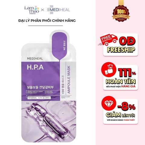  [DEAL SỐC 14.08 - 17.08 KHI MUA COMBO 2 MASK] Mặt Nạ Dưỡng Se Khít Lỗ Chân Lông Mediheal Derma Ampoule H.P.A Mask 