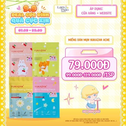  [DEAL SỐC 07.09 - 09.09] Miếng Dán Mụn Yukazan Acne 