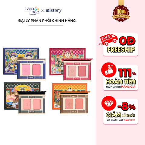  Phấn Má Hồng Vũ Khúc Thuỷ Đình 4In1 Mistory Lotus & Puppet Water Blush Duo 