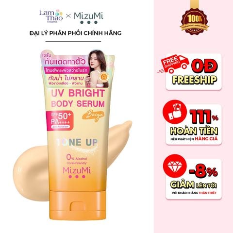  Tinh Chất Chống Nắng Mizumi UV Bright Body Serum Beige Tone Up SPF 50+ PA ++++ Anti-Pollution 