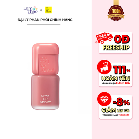  Son Bùn Lì Mờ Too Cool For School Sway Lip Velvet Tint 
