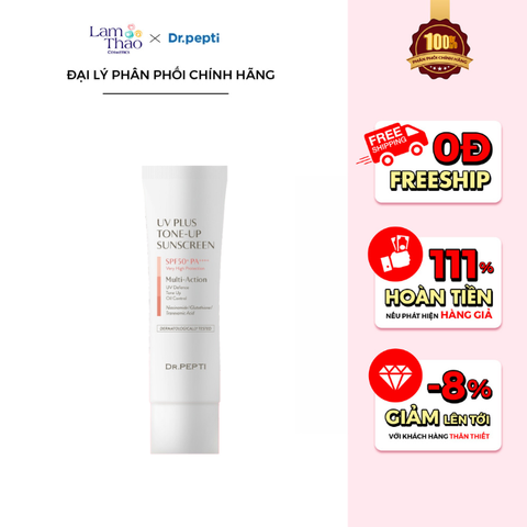 Kem Chống Nắng Nâng Tone, Kiềm Dầu Dr.Pepti UV Plus Tone-Up Sunscreen SPF50+ PA++++ 