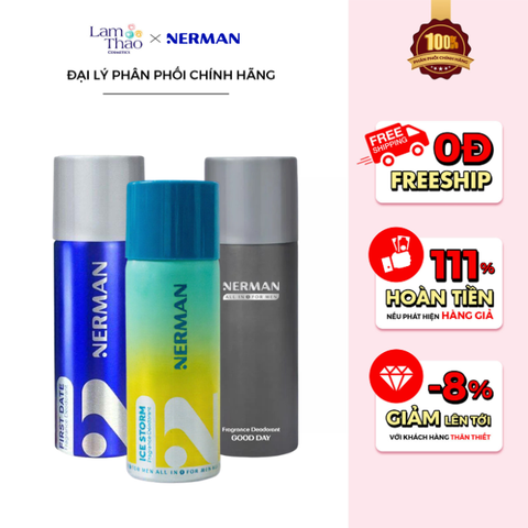  Xịt Thơm Cơ Thể Hướng Nước Hoa Nerman Fragrance Deodorant 