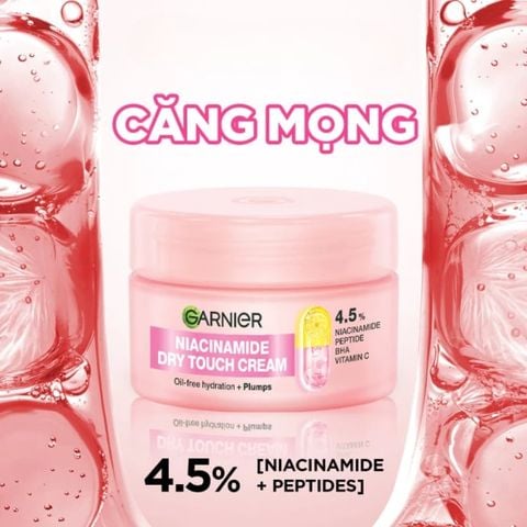  Kem Dưỡng Ẩm Cho Da Căng Mọng Garnier Dry Touch Cream 