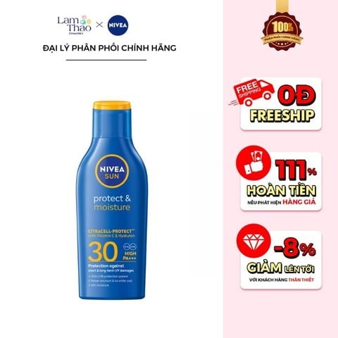  Sữa Chống Nắng Toàn Thân Nivea Cấp Ẩm Mỏng Nhẹ SPF30 UVA/UVB Body Lotion 