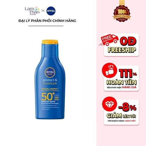  Sữa Chống Nắng Toàn Thân Nivea Protect & Moisture SPF50 UVA/UVB Body Lotion 