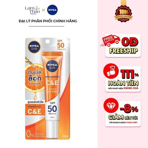 Tinh Chất Chống Nắng Dưỡng Da Cho Sáng Khỏe Nivea Sun Extra Protect C&E Vitamin Suncare Serum SPF50+ PA+++ 