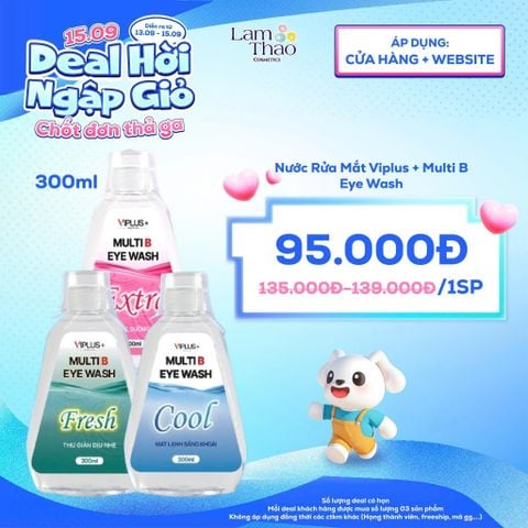  [DEAL SỐC 13.09 - 15.09] Nước Rửa Mắt Viplus + Multi B Eye Wash 