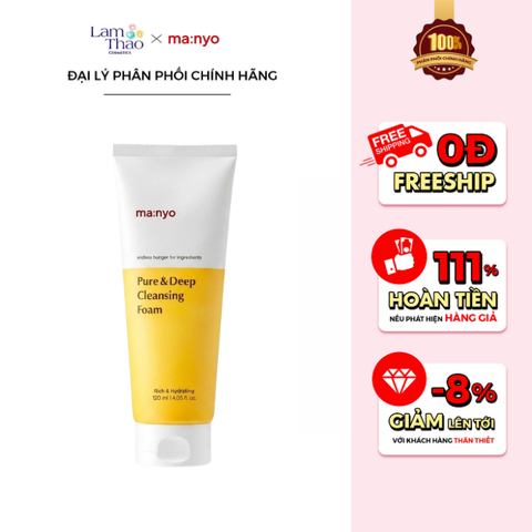  Sữa Rửa Mặt Chuyên Dụng Manyo Pure & Deep Cleansing Foam 
