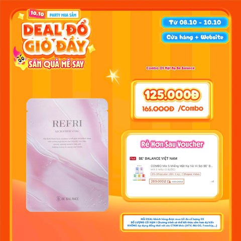  [DEAL SỐC 08.10 - 10.10 KHI MUA 05 MASK] Mặt Nạ Vải Vi Sợi Làm Mát & Dịu Da Tức Thì Be Balance Refri Micro Fiber Mask 