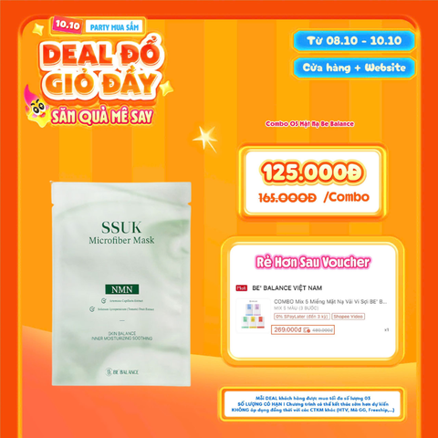  [DEAL SỐC 08.10 - 10.10 KHI MUA 05 MASK] Mặt Nạ Vải Vi Sợi Ngải Cứu Giúp Làm Dịu Da Be Balance Ssuk Micro Fiber Mask 