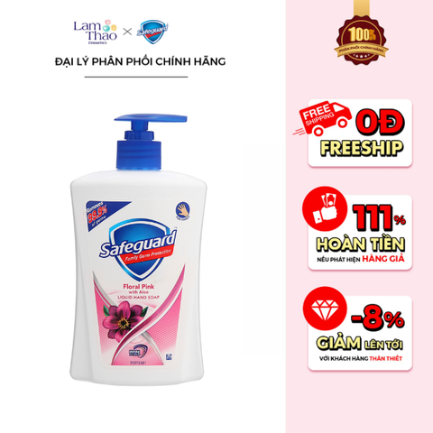  Nước Rửa Tay Làm Sạch & Loại Bỏ Vi Khuẩn Hoa Hồng Với Lô Hội Safeguard 