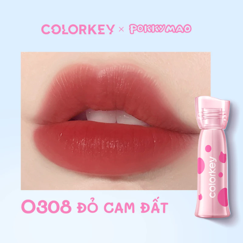  [CH GÒ VẤP 12.6 - 14.6: MUA HĐ COLORKEY 279K TẶNG NTT COLORKEY 100ML] Son Tint Lì Colorkey Soft Matte Water Tint Pokky Mao Edition 