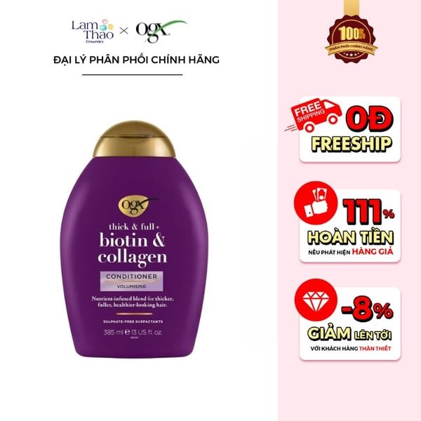 Dầu Xả OGX Biotin & Collagen Conditioner