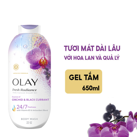  Sữa Tắm Hương Hoa Lan & Quả Lý Chua Lê Olay Fresh Outlast Orchid & Black Currant Body Wash 