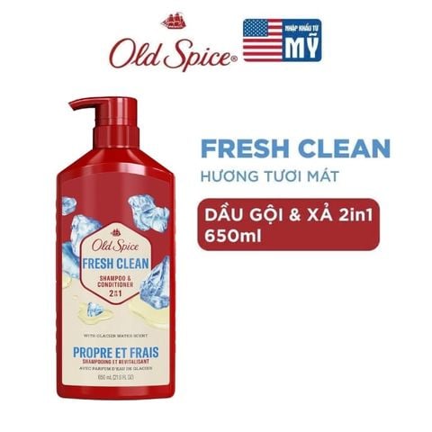  Gội Xả Cho Nam 2In1 Old Spice Fresh Clean Shampoo & Conditioner 