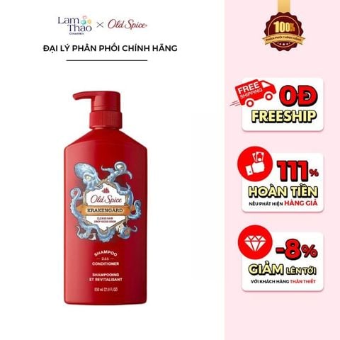  Gội Xả Cho Nam 2In1 Old Spice Krakengard Shampoo & Conditioner 