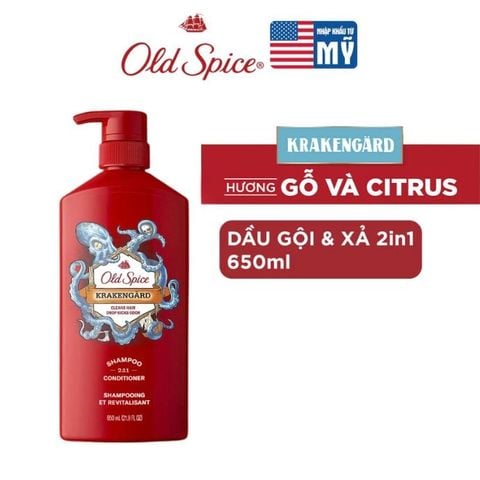  Gội Xả Cho Nam 2In1 Old Spice Krakengard Shampoo & Conditioner 