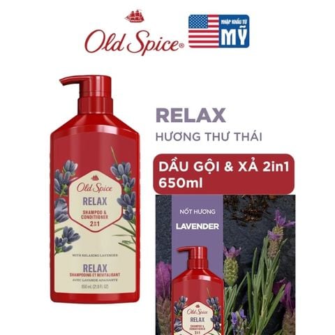  Gội Xả Cho Nam 2In1 Old Spice Relax Shampoo & Conditioner 