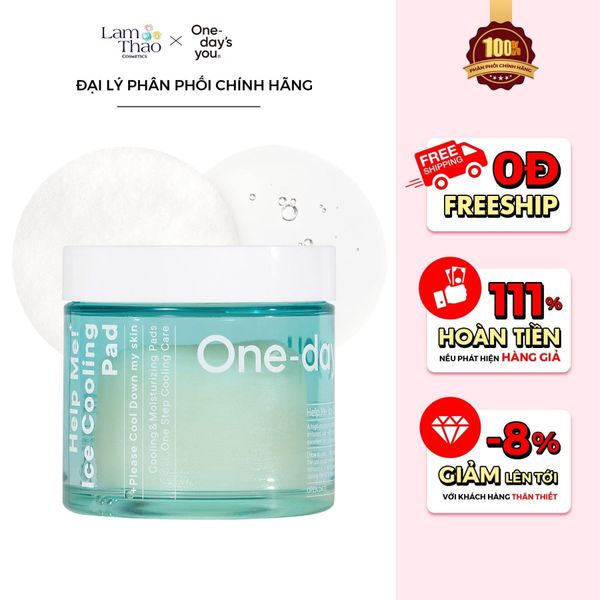 Bông Đắp Toner Dưỡng Ẩm Làm Dịu Mát Da Tức Thì One Day's You Help Me! Ice Cooling Pad
