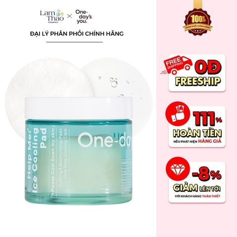  [DEAL SỐC 24.01 - 26.01] Bông Đắp Toner Dưỡng Ẩm Làm Dịu Mát Da Tức Thì One Day's You Help Me! Ice Cooling Pad 