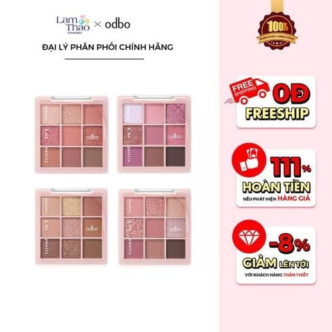  Bảng Phấn Mắt 9 Ô Odbo Shadow & Me Palette 