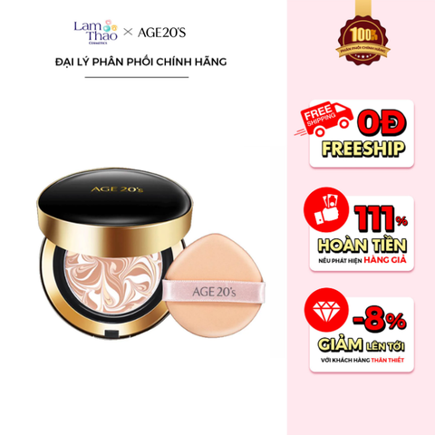  Phấn Nước Che Phủ Cao Mỏng Nhẹ AGE20'S Signature Essence Pact Intense Cover SPF50 