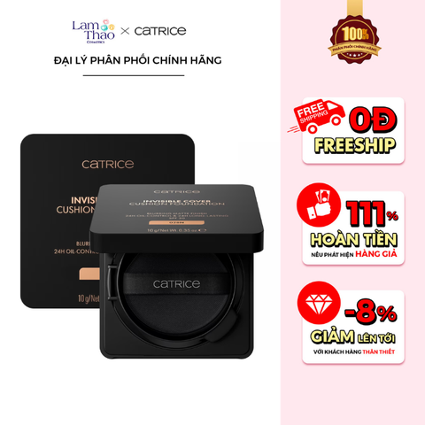  Phấn Nước Chống Nắng Catrice Invisible Cover Cushion Foundation 