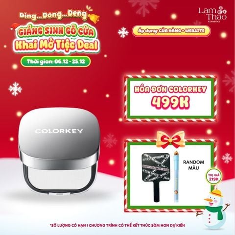  [DEAL SỐC 6.12 - 25.12 MUA HOÁ ĐƠN COLORKEY 499K TẶNG GƯƠNG + SON KEM LÌ] Phấn Phủ Dạng Nén Colorkey Long Lasting Oil Control Airy Powder 
