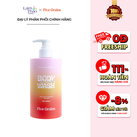  [DEAL SỐC 24.09 - 27.09] Sữa Tắm Dưỡng Sáng Da Hương Nước Hoa Five Grains Niacinamide Body Wash (Premium Edition) 