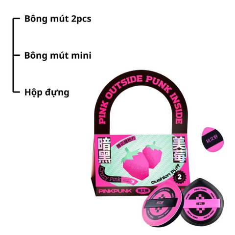  Set Bông Mút Trang Điểm PinkPunk Cushion Puff 