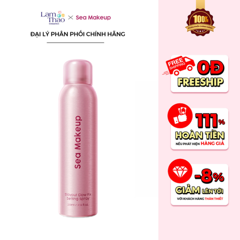  Xịt Khoá Nền Tạo Hiệu Ứng Căng Bóng Sea Makeup Stayput Glow Fix Setting Spray 