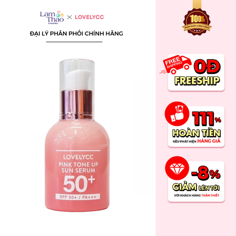  Tinh Chất Chống Nắng Nâng Tone LovelyCC Pink Tone Up Sun Serum SPF50+/PA+++ 