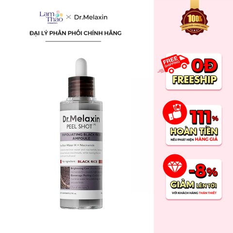  Tinh Chất Loại Bỏ Tế Bào Chết Từ Gạo Đen Dr. Melaxin Peel Shot Exfoliating Black Rice Ampoule 