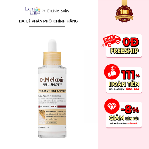  Tinh Chất Loại Bỏ Tế Bào Chết Từ Gạo Trắng Dr. Melaxin Peel Shot Exfoliating White Rice Ampoule 