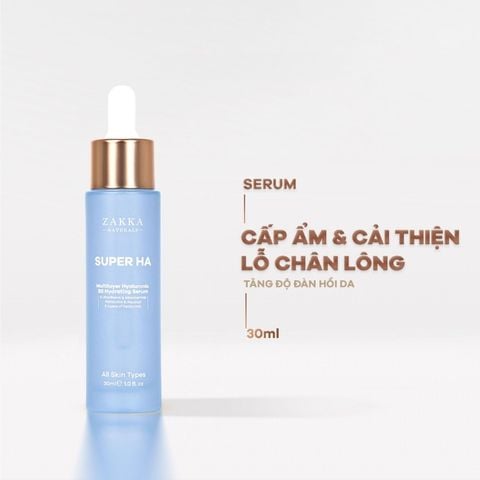  Tinh Chất Cấp Ẩm Đa Tầng Zakka Naturals Super HA Multilayer Hyaluronic B5 Hydrating Serum 