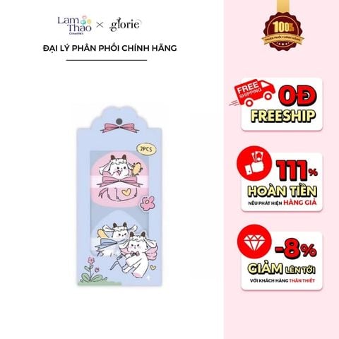  Set 2 Bông Phấn Glorie Baa Baa Sheep Collection Extra Thick & Bouncy Water-Exoanding Puff Dou ( Kèm Hộp Đựng) 