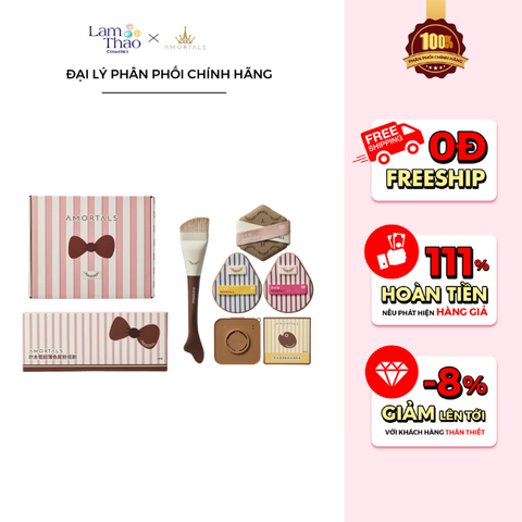  Bộ 6 Dụng Cụ Trang Điểm Amortals OK Base Makeup Tools Set 