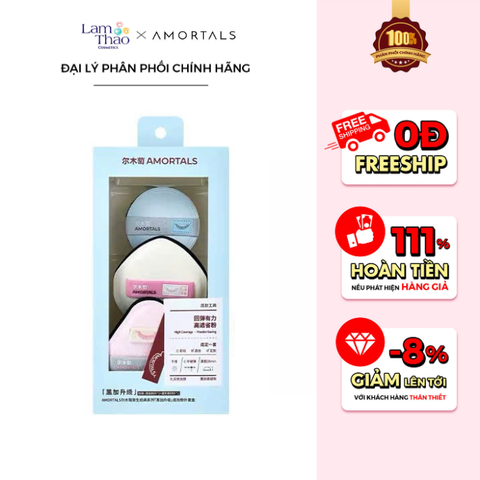  Bộ Mút Trang Điểm Amortals Original Series Plus Foundation Puff Set 