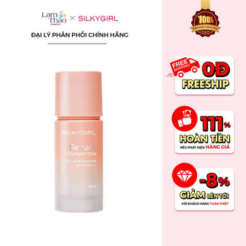  Kem Nền Dưỡng Da Che Phủ Lâu Trôi Silkygirl Serum Foundation 