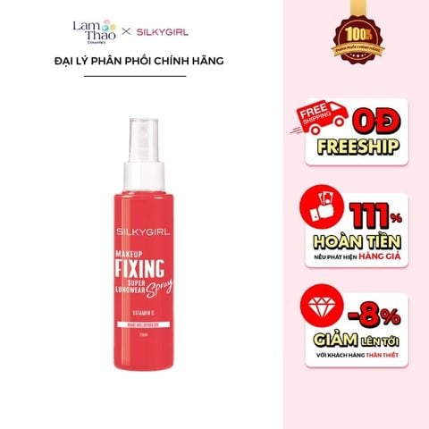  Xịt Khoá Makeup Siêu Lâu Trôi Silkygirl Makeup Fixing Spray-Super Longwear 