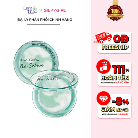  Phấn Phủ Dạng Sáp Kiềm Dầu Silkygirl No-Sebum Shine Eraser 