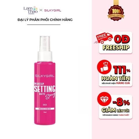  Xịt Giữ Lớp Trang Điểm Lâu Trôi Silkygirl Makeup Setting Spray Matte 
