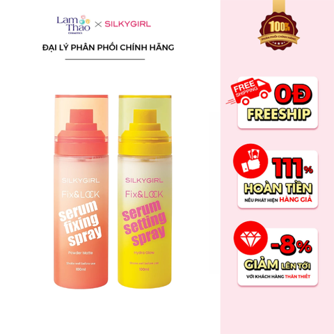  Xịt Khoá Trang Điểm Silkygirl Fix & Lock Serum Setting Spray 