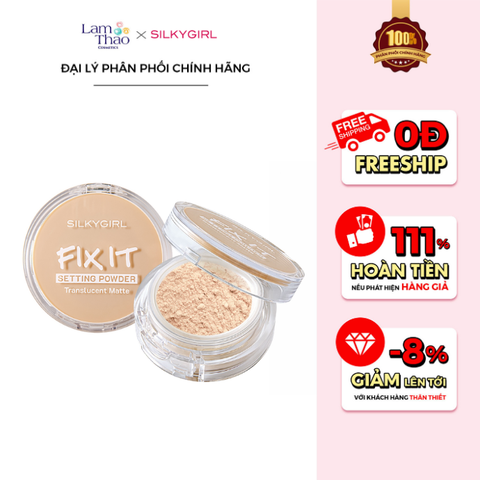  Phấn Phủ Dạng Bột Kiềm Dầu Slikygirl Fix It Setting Powder 